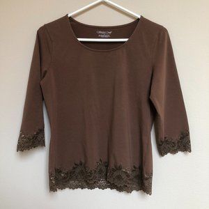 Coldwater Creek shirt, light brown, small